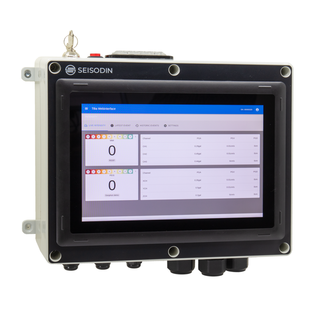 Seisodin Tilia CP10 Accelerograph Control Panel